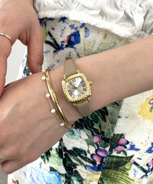 Three Four Time（ｽﾘｰﾌｫｰﾀｲﾑ）の「ロープケース合皮ウォッチ　/　時計（アナログ腕時計・レディース・ブラック/ベージュ/レッド・FREE）」の16枚目の写真