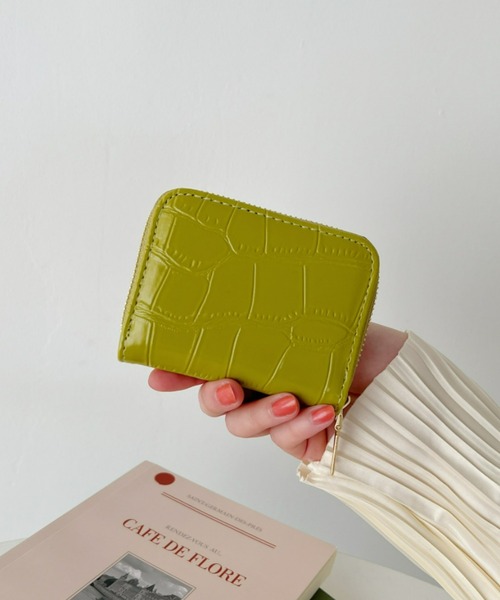 CLEA（クレア）の「クロコ型押しマルチカードケース（カードケース・レディース・オリーブ/ピンクベージュ/ブラック/ホワイト・FREE）」の9枚目の写真