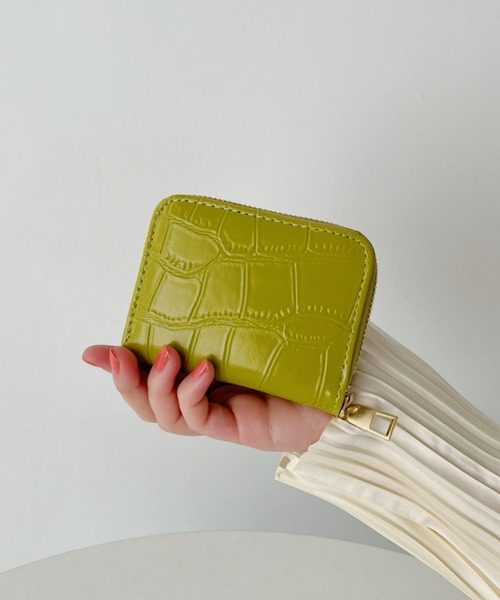 CLEA（クレア）の「クロコ型押しマルチカードケース（カードケース・レディース・オリーブ/ピンクベージュ/ブラック/ホワイト・FREE）」の10枚目の写真