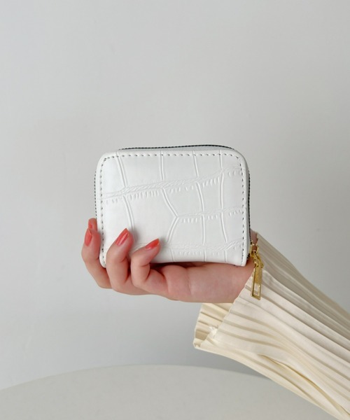 CLEA（クレア）の「クロコ型押しマルチカードケース（カードケース・レディース・オリーブ/ピンクベージュ/ブラック/ホワイト・FREE）」の6枚目の写真