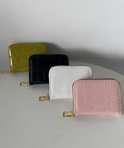 CLEA（クレア）の「クロコ型押しマルチカードケース（カードケース・レディース・オリーブ/ピンクベージュ/ブラック/ホワイト・FREE）」の14枚目の写真
