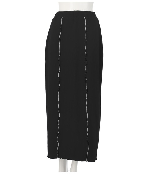 ANAP（アナップ）の「カットリブメロー配色ナロースカート（スカート・レディース・ブラック/グリーン/アイボリー・FREE）」の13枚目の写真