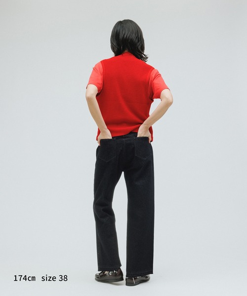 M TO R（ムウトアール）の「［PANTS］SIDELINE BIJOU LOOSE STRAIGHT DENIM PANTS（デニムパンツ・レディース・ブラック/ブルー系その他4・36/38/40）」の19枚目の写真