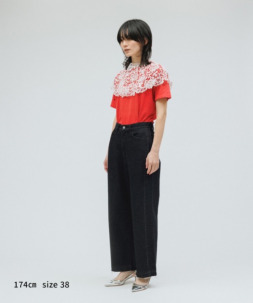 M TO R（ムウトアール）の「［PANTS］SIDELINE BIJOU LOOSE STRAIGHT DENIM PANTS（デニムパンツ・レディース・ブラック/ブルー系その他4・36/38/40）」の21枚目の写真