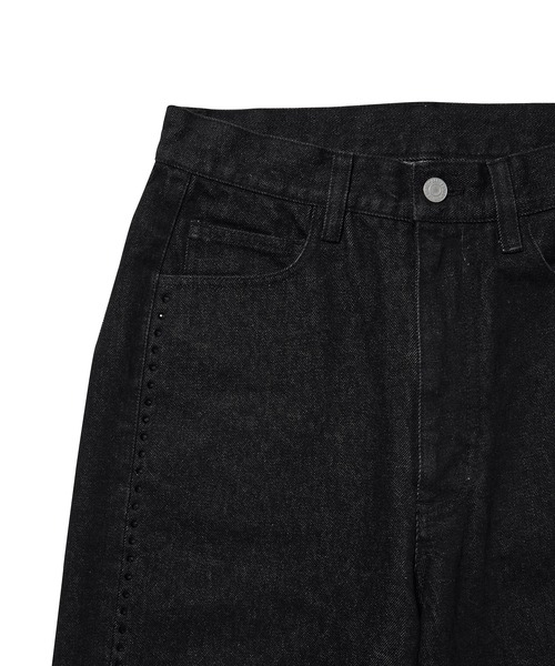 M TO R（ムウトアール）の「［PANTS］SIDELINE BIJOU LOOSE STRAIGHT DENIM PANTS（デニムパンツ・レディース・ブラック/ブルー系その他4・36/38/40）」の18枚目の写真