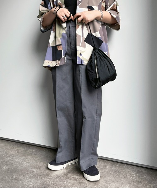 CPCM(シーピーシーエム)の「ウエストピンタックパンツ(チノパンツ・レディース・ベージュ/ブラック・FREE)」の5枚目の写真