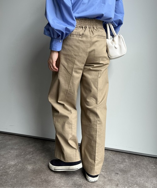 CPCM(シーピーシーエム)の「ウエストピンタックパンツ(チノパンツ・レディース・ベージュ/ブラック・FREE)」の15枚目の写真