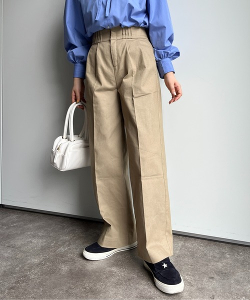 CPCM(シーピーシーエム)の「ウエストピンタックパンツ(チノパンツ・レディース・ベージュ/ブラック・FREE)」の20枚目の写真