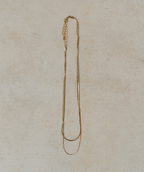 Kastane（カスタネ）の「【fiw.】スネーク２連ネックレス（ネックレス・レディース・ゴールド/シルバー・FREE）」の4枚目の写真