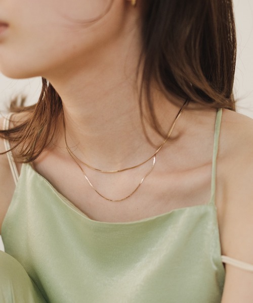 Kastane（カスタネ）の「【fiw.】スネーク２連ネックレス（ネックレス・レディース・ゴールド/シルバー・FREE）」の6枚目の写真