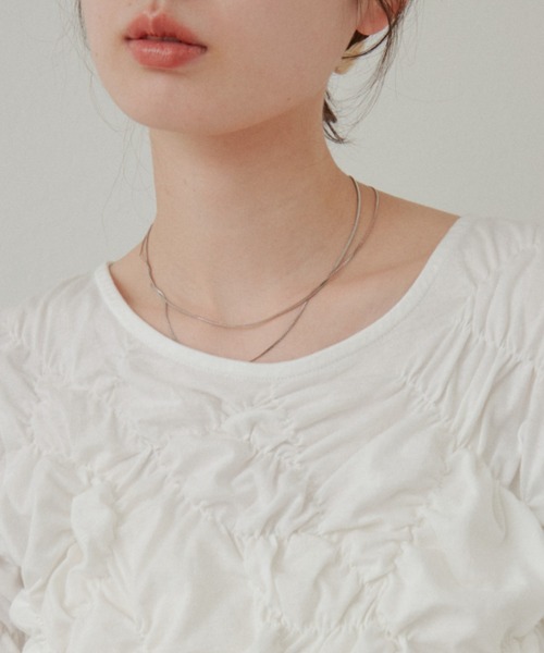 Kastane（カスタネ）の「【fiw.】スネーク２連ネックレス（ネックレス・レディース・ゴールド/シルバー・FREE）」の5枚目の写真