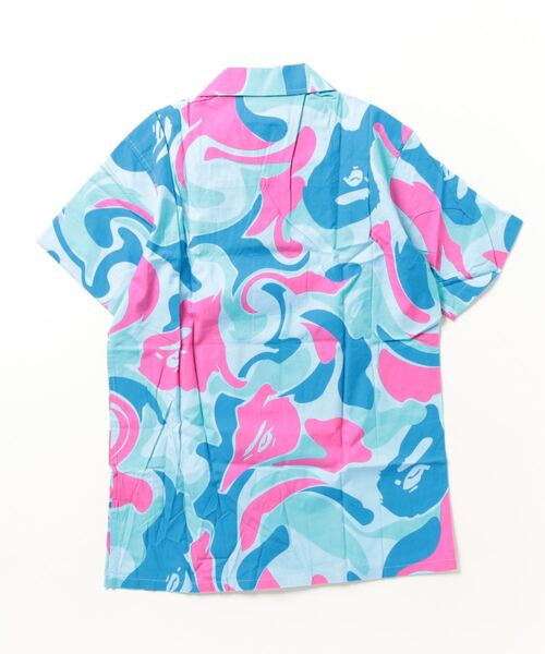 A BATHING APE（アベイシングエイプ）の「MARBLE CAMO OPEN COLLAR S/S SHIRT M（シャツ/ブラウス・メンズ・ブルー・SMALL/MEDIUM/LARGE/X-LARGE）」の3枚目の写真