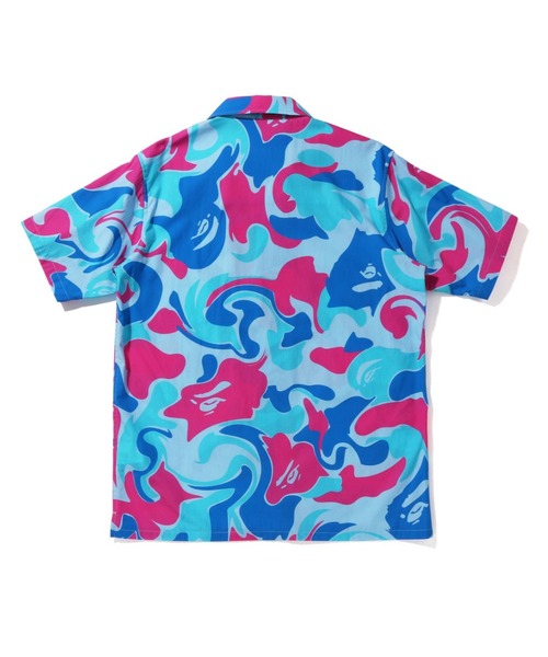 A BATHING APE（アベイシングエイプ）の「MARBLE CAMO OPEN COLLAR S/S SHIRT M（シャツ/ブラウス・メンズ・ブルー・SMALL/MEDIUM/LARGE/X-LARGE）」の2枚目の写真