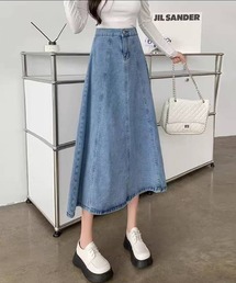 デニムフレアースカート