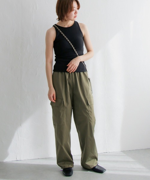 notch.（ノッチ）の「ベネシャンカーゴパンツ（カーゴパンツ・レディース・ブラック/ダークグリーン/オフホワイト・M）」の14枚目の写真