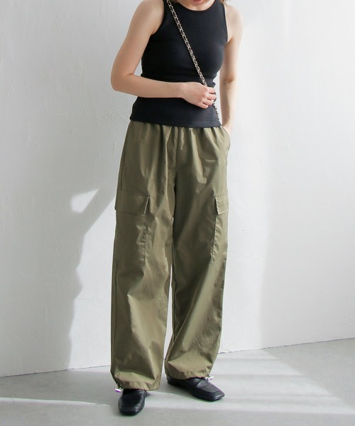 notch.（ノッチ）の「ベネシャンカーゴパンツ（カーゴパンツ・レディース・ブラック/ダークグリーン/オフホワイト・M）」の21枚目の写真