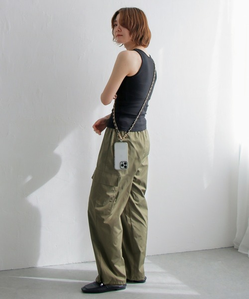 notch.（ノッチ）の「ベネシャンカーゴパンツ（カーゴパンツ・レディース・ブラック/ダークグリーン/オフホワイト・M）」の12枚目の写真