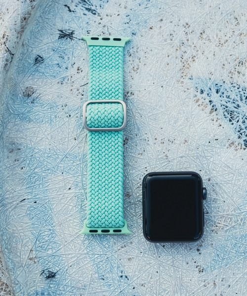 zandy(ズィーアンドワイ)の「zandy ズィー・アンド・ワイ/ Apple Watch【編み込みナイロンループ】アップルウォッチバンド ナイロンベルト 編み込みループ // rubber1(デジタル腕時計・メンズ・ホワイト系その他/ライトグリーン/ピンク/ラベンダー/ブラック/グレー/カーキ/ネイビー・M/S)」の19枚目の写真