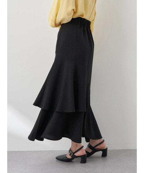 earth music&ecology（アースミュージックアンドエコロジー）の「アシンメトリーイレヘムスカート（スカート・レディース・ブラック/ベージュ/モカ・M/S）」の8枚目の写真