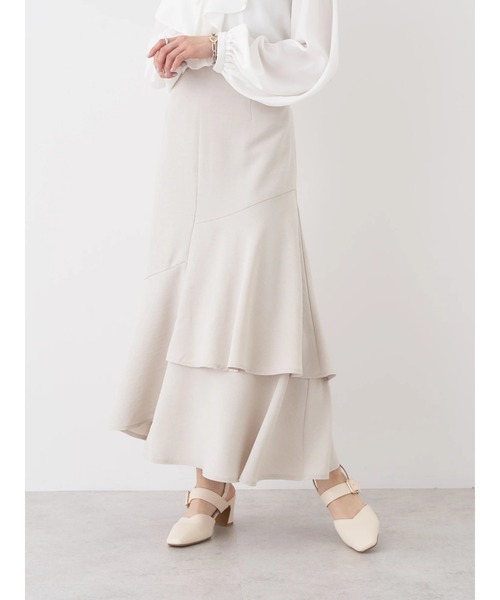 earth music&ecology（アースミュージックアンドエコロジー）の「アシンメトリーイレヘムスカート（スカート・レディース・ブラック/ベージュ/モカ・M/S）」の9枚目の写真