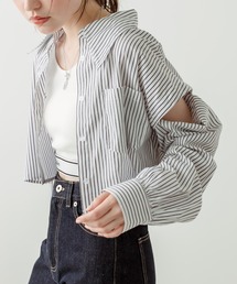 OLIVE des OLIVE | 肩あきクロップドシャツ(シャツ/ブラウス)