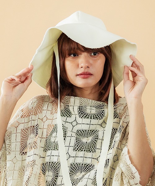 CONTROL FREAK / CTFK（コントロールフリーク）の「CONTROL FREAK(コントロールフリーク)丸天リボンテープハット（ハット・レディース・オフホワイト/ブラック/テラコッタ・FREE）」の15枚目の写真