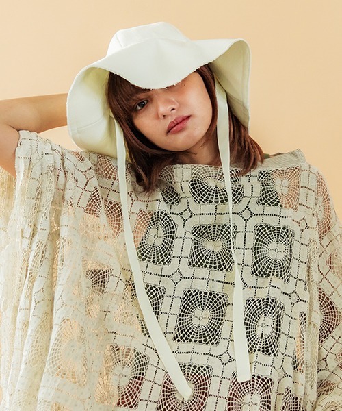 CONTROL FREAK / CTFK（コントロールフリーク）の「CONTROL FREAK(コントロールフリーク)丸天リボンテープハット（ハット・レディース・オフホワイト/ブラック/テラコッタ・FREE）」の18枚目の写真