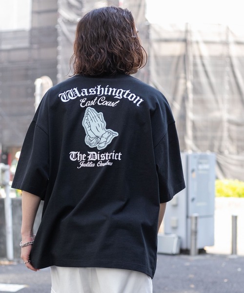 WEGO（ウィゴー）の「WEGO/ヘビーウエイトモチーフロゴT（Tシャツ/カットソー・メンズ・ホワイト系その他/ホワイト/ブラック/ブラック系その他・MEDIUM/LARGE）」の3枚目の写真