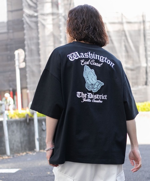 WEGO（ウィゴー）の「WEGO/ヘビーウエイトモチーフロゴT（Tシャツ/カットソー・メンズ・ホワイト系その他/ホワイト/ブラック/ブラック系その他・MEDIUM/LARGE）」の20枚目の写真