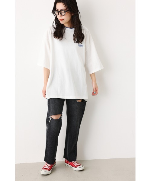 RODEO CROWNS WIDE BOWL（ロデオクラウンズワイドボウル）の「SHARE Double collar Tシャツ（Tシャツ/カットソー・レディース・ホワイト/ブラック/グリーン/イエロー・FREE）」の10枚目の写真