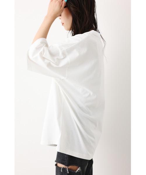 RODEO CROWNS WIDE BOWL（ロデオクラウンズワイドボウル）の「SHARE Double collar Tシャツ（Tシャツ/カットソー・レディース・ホワイト/ブラック/グリーン/イエロー・FREE）」の5枚目の写真