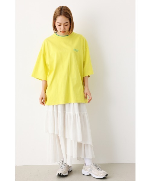 RODEO CROWNS WIDE BOWL（ロデオクラウンズワイドボウル）の「SHARE Double collar Tシャツ（Tシャツ/カットソー・レディース・ホワイト/ブラック/グリーン/イエロー・FREE）」の6枚目の写真