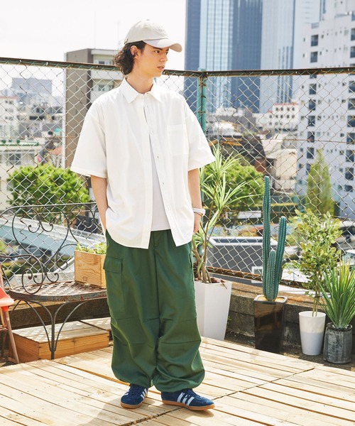 BARK MANHATTAN(バークマンハッタン)の「ビッグシルエットブロードレギュラーカラー半袖シャツ(シャツ/ブラウス・メンズ・ブルー系/チャコール/ブラック系/ホワイト/グレー系/ライトベージュ・M/L)」の16枚目の写真