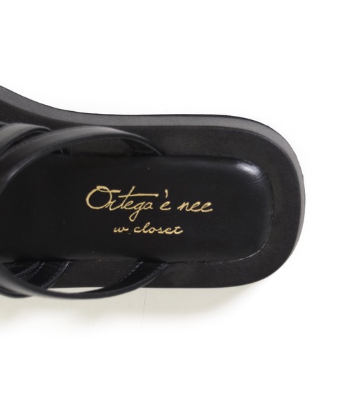 w closet（ダブルクローゼット）の「パールフラットサンダル（サンダル・レディース・オフホワイト/ブラック・M/L）」の8枚目の写真