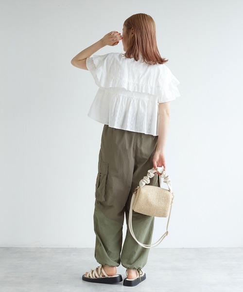 w closet（ダブルクローゼット）の「パールフラットサンダル（サンダル・レディース・オフホワイト/ブラック・M/L）」の13枚目の写真