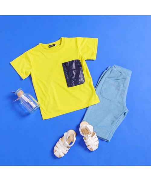 BeBe（ベベ）の「BeBe/配色ポケッタブルTシャツ(90~150cm)（Tシャツ/カットソー・キッズ・イエロー・140/130/100/90/110/120/150）」の6枚目の写真