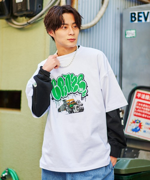 SPINNS（スピンズ）の「【ビッグシルエット】CRAZE CARロゴデザイン T