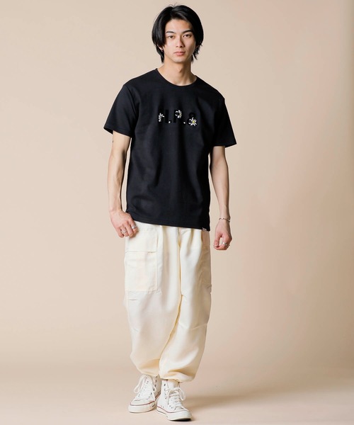 ADMIX/ATELIER SAB MEN(アドミックスアトリエサブメン)の「【Hollywood Rich.&】ハリウッドリッチ.& カーペット刺繍 / Extraコットンスムース クルーネック Tシャツ(半袖)(Tシャツ/カットソー・メンズ・ブラック/ホワイト・52/50)」の5枚目の写真