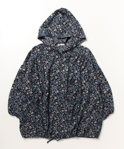 sandy（サンディー）の「sandy/プリントギャザーパーカー（パーカー・レディース・グレー/ネイビー/ブラック/ベージュ・FREE）」の4枚目の写真