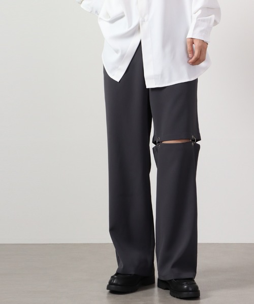 REGIEVO リング付きイージーワイドスラックス（スラックス）｜REGIEVO（レジエボ） 7,590円