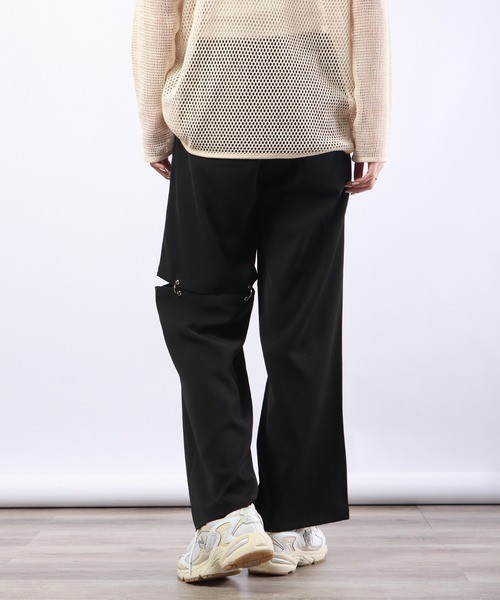 REGIEVO(レジエボ)の「REGIEVO リング付きイージーワイドスラックス(スラックス・メンズ・グレー/ブラック・L/M)」の13枚目の写真