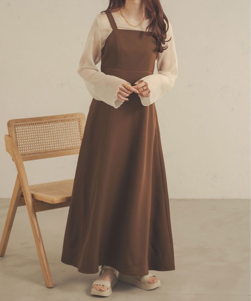 Ambre Neige(アンブルネージュ)の「【セットアイテム】キャミ付きシアーブラウス/WEB/EC限定商品(シャツ/ブラウス・レディース・アイボリー/ブラック/モカ/ピンク/ダークブラウン・FREE)」の12枚目の写真