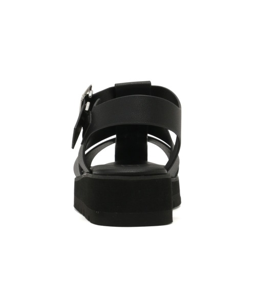 Juze（ジュゼ）の「【軽量】ボリュームソールソフトグルカサンダル（サンダル・レディース・ホワイト/ブラック・22.5cm/23.5cm/24.5cm）」の4枚目の写真