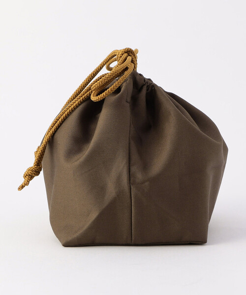 MONO　COMME CA（モノコムサ）の「巾着ランチバッグ（お弁当箱・レディース・ベージュ/ブラウン・FREE）」の5枚目の写真