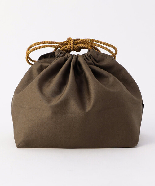 MONO　COMME CA（モノコムサ）の「巾着ランチバッグ（お弁当箱・レディース・ベージュ/ブラウン・FREE）」の4枚目の写真