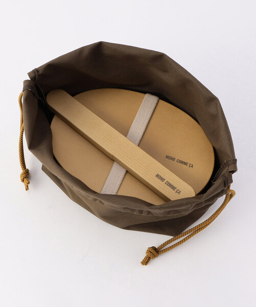 MONO　COMME CA（モノコムサ）の「巾着ランチバッグ（お弁当箱・レディース・ベージュ/ブラウン・FREE）」の7枚目の写真