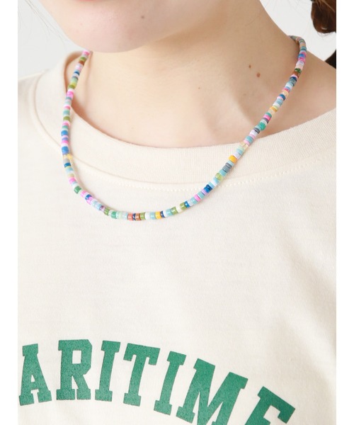 ehka sopo（エヘカソポ）の「カラフルビーズネックレス（ネックレス・レディース・ブルー/ピンク・ﾌﾘ-）」の6枚目の写真