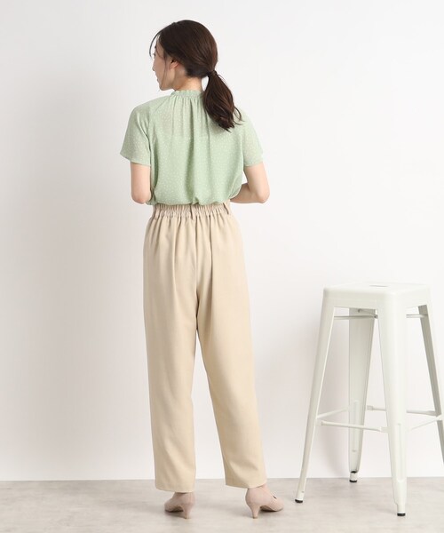 DRESKIP（ドレスキップ）の「◆お仕事シーンにも活躍！ドット柄 ボウタイリボンブラウス（シャツ/ブラウス・レディース・ライトグリーン系/ブラック系5/ホワイト系8・02/03/04）」の17枚目の写真