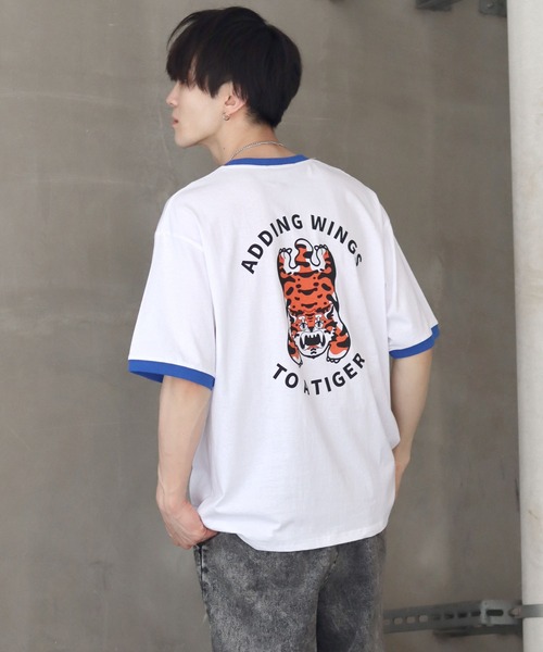 SITRY（シトリー）の「oversize tiger back print ringer T