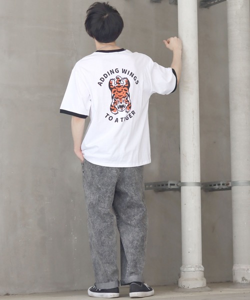 SITRY（シトリー）の「oversize tiger back print ringer T
